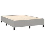 vidaXL Sommier à lattes de lit avec matelas Gris clair 140x200cm Tissu