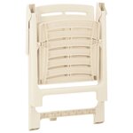 vidaXL Chaises de jardin lot de 4 Plastique Blanc
