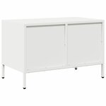 vidaXL Meuble TV blanc 68x39x43 5 cm acier laminé à froid