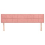 vidaXL Tête de lit avec oreilles Rose 163x16x78/88 cm Velours