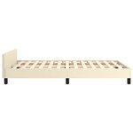 vidaXL Cadre de lit sans matelas crème 120x190 cm similicuir