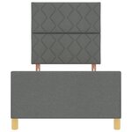 Lit cadre vidaXL Gris foncé 90x200 cm en tissu