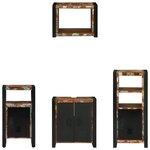 vidaXL Ensemble de mobilier de salle de bain avec étagère 4 Pièces