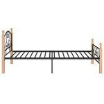 vidaXL Cadre de lit sans matelas noir métal 90x200 cm