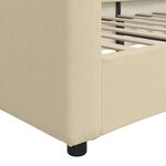 vidaXL Lit de repos sans matelas crème 80x200 cm tissu