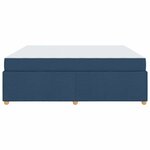 vidaXL Cadre de lit avec matelas Bleu 180 x 200 cm tissu