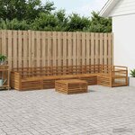 vidaXL Ensemble de canapés d'extérieur 7 pc Naturel
