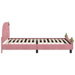 vidaXL Cadre de lit pour enfants avec tête de lit Rose 90 x 190 cm