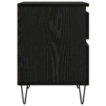 vidaXL Armoire de lit Chêne noir 40 x 35 x 50 cm Bois d'ingénierie