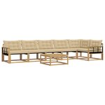 vidaXL Ensemble de canapés d'extérieur 7 pc Blanc et Beige