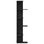 vidaXL Étagère d'angle avec étagère Chêne noir 36.5 x 36.5 x 140 cm
