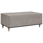 vidaXL Table basse Gris 100 x 54 x 40 cm bois de manguier massif