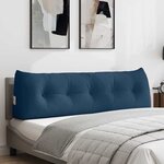 vidaXL Coussin de Dos Bleu 160 x 24 x 50 cm tissu