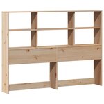 vidaXL Lit bibliothèque sans matelas 150x200 cm bois massif de pin