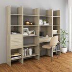 vidaXL Bibliothèque Chêne sonoma 60x35x180 cm Bois d’ingénierie