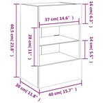 vidaXL Meubles TV muraux avec lumières LED 2 Pièces blanc 40x30x60 5 cm