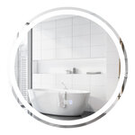 Miroir de salle de bain led ø 60 cm avec 3 eclairages interrupteur tactile et fonction anti-buée 20_0008910