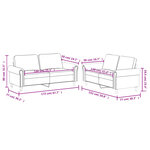 vidaXL Ensemble de canapés 2 Pièces avec coussins Crème Similicuir