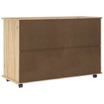 vidaXL Cabinet roulant Marron 100 x 39 x 65 5 cm Bois de Pin Massif