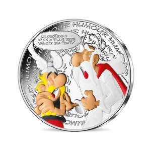 Monnaie de 10€ Argent Colorisée - Astérix Humour - Millésime 2022