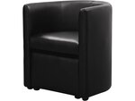 Fauteuil + pouf "basma" - 64 x 58 x 70 cm - noir