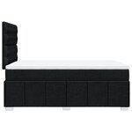 vidaXL Sommier à lattes de lit avec matelas noir 120x190 cm tissu
