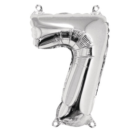 Ballon en aluminium Chiffre 7 Argenté 40cm