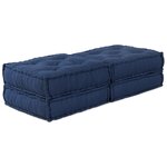 Poufs modulaires vidaXL 2 Pièces en tissu indigo