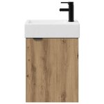 vidaXL Meuble de salle de bain avec robinet Chêne artisanal