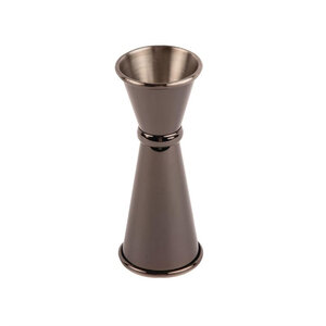 Mesure de bar conique gris titane professionnelle - 25 / 50 ml - olympia -  - inox plaqué x95mm