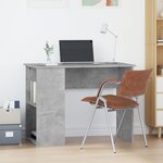vidaXL Bureau Gris béton 100x55x75 cm Bois d'ingénierie