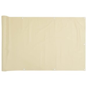 vidaXL Écran d'intimité de balcon crème 1000x120 cm PVC