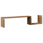 vidaXL Étagères murales 2 Pièces vieux bois 100x15x20cm bois d'ingénierie
