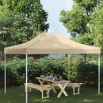 vidaXL Toit de tente de réception 4x3 m Beige 270 g/m²