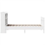vidaXL Cadre de lit sans matelas blanc 90x190 cm bois de pin massif