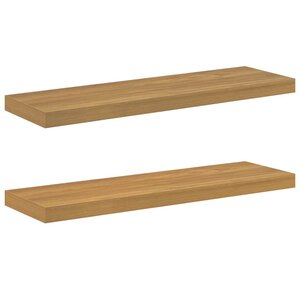 vidaXL Étagère Murale 2 pc Marron 80 x 23 5 x 3 8 cm Bois d'ingénierie