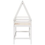 vidaXL Lit superposé avec échelle et toit sans matelas blanc 90x190 cm