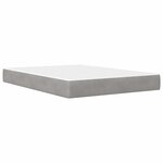 vidaXL Cadre de lit avec matelas Gris clair 120 x 200 cm Velours