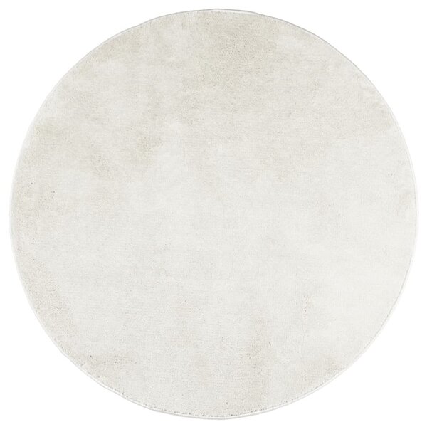 vidaXL Tapis OVIEDO à poils courts crème Ø 200 cm