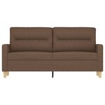 vidaXL Canapé à 2 places Marron 140 cm Tissu