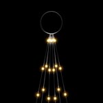 vidaXL Sapin de Noël sur mât de drapeau 108 LED Blanc chaud 180 cm