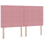 vidaXL Lit avec rangement et matelas Rose 160 x 200 cm Velours