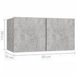 Vidaxl ensemble de meuble tv 4 pièces gris béton aggloméré
