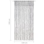 vidaXL Rideau en macramé Anthracite 140x240 cm Coton