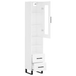 vidaXL Buffet haut Blanc 34 5x34x180 cm Bois d'ingénierie