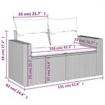 vidaXL Salon de jardin avec coussins 10 Pièces gris clair résine tressée