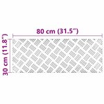 vidaXL Plaques en Aluminium à Carreaux 2 Pièces Antidérapantes 80x30 cm
