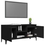 vidaXL Meuble TV avec pieds en métal Noir 103 5x35x50 cm