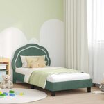 vidaXL Cadre de lit pour enfants avec tête de lit Vert Mer 80 x 160 cm