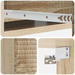 vidaXL Table d'appoint murale 59 x 34 5 x 17 cm Bois d'ingénierie